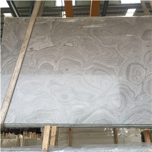 Blue Wood Vein Marble Slab Cross Cut